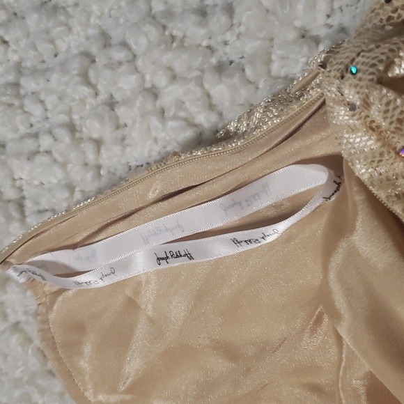 Joseph Ribkoff women's vintage sequin gold skirt size 8 - Picture 6 of 7